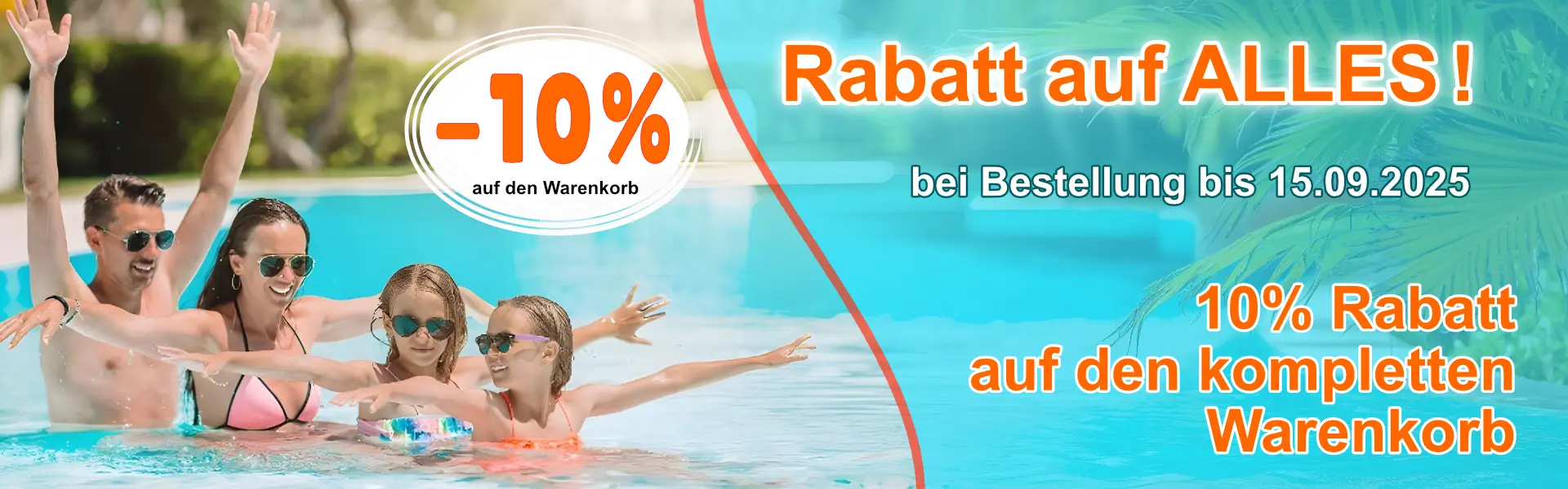 Rabatt 10 % auf alles bei Bestellung bis 15.09.2025